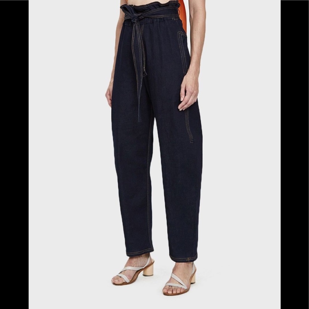 HOUSE OF SUNNY LINEN Paperbag Trousers Black